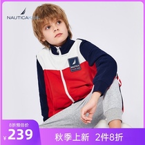 NAUTICA KIDS notika childrens coat 2021 spring and autumn dress new childrens baseball jacket tide