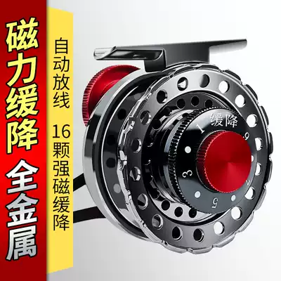 Meddo all-metal micro-lead raft rod wheel Magnetic slow-down bridge fishing raft wheel Front wheel Ice fishing wheel Fishing line wheel Fishing wheel