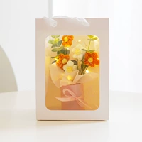 [Готовый продукт]Оранжевый букет-подарочный пакет+световая полоска