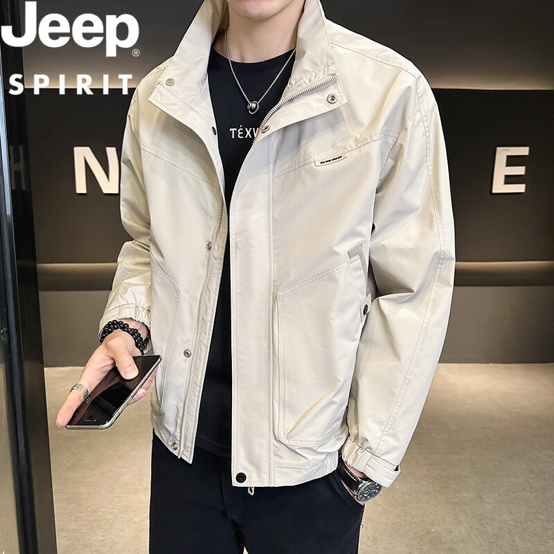 Jeep JEEP SPIRIT мужская куртка с воротником-стойкой, весенне-осенняя повседневная универсальная ветрозащитная модная куртка