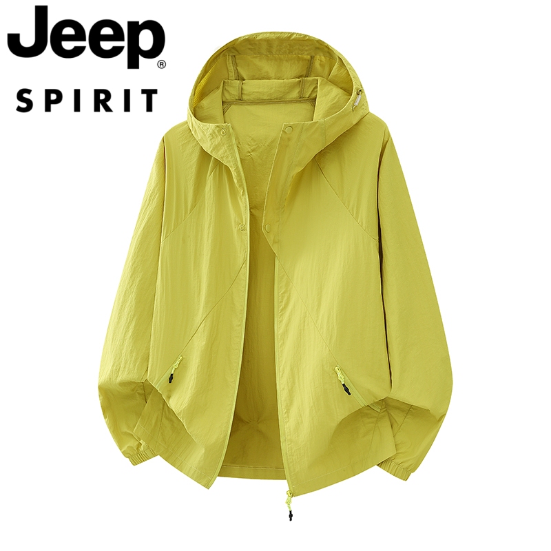 Jeep Spirit Jeep Men's Spring and Summer Hooded Jacket Loose Casual Style Outdoor Sun Protection Jacket Sunshade Top Jeep Spirit Jeep Men's Spring and Summer Hooded Jacket Loose Casual Style Outdoor Sun Protection Jacket Sunshade Top