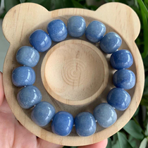 Natural blue aventurine old-style bracelet around finger soft blue bracelet student decompression play aquamarine color bracelet