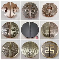 Box villa glass door handle modern new Chinese lettering do logo hotel surface push-pull solid wood door handle