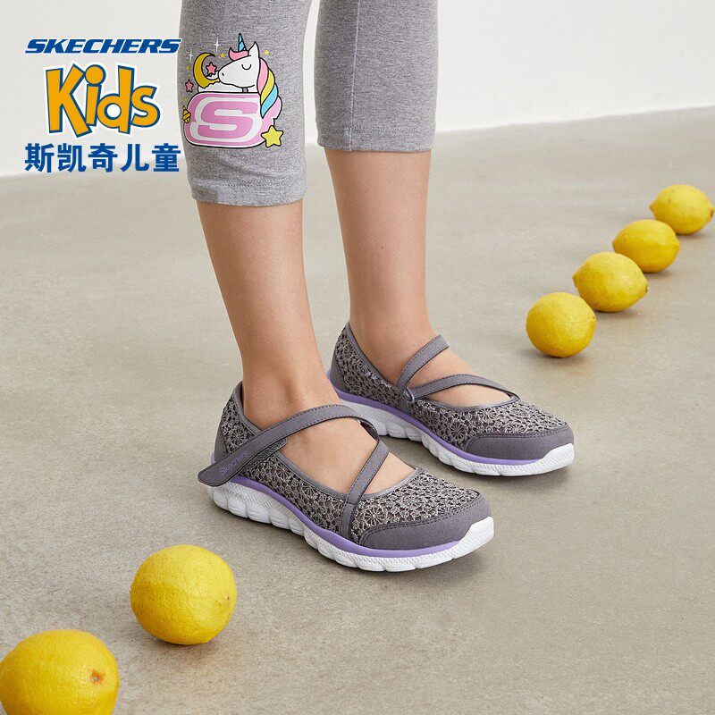Skechers children's shoes spring new lace Mary Jane princess shoes cute Velcro light breathable girls' sandals