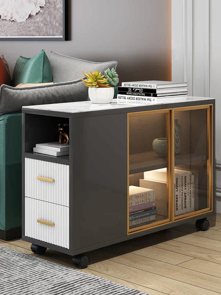 Sofa Side Cabinet Side Cabinet Coffee Table Side Table Light Luxury Minimalist Dining Cabinet Corner Table Armrest Cabinet Small Coffee Table Living Room Sofa