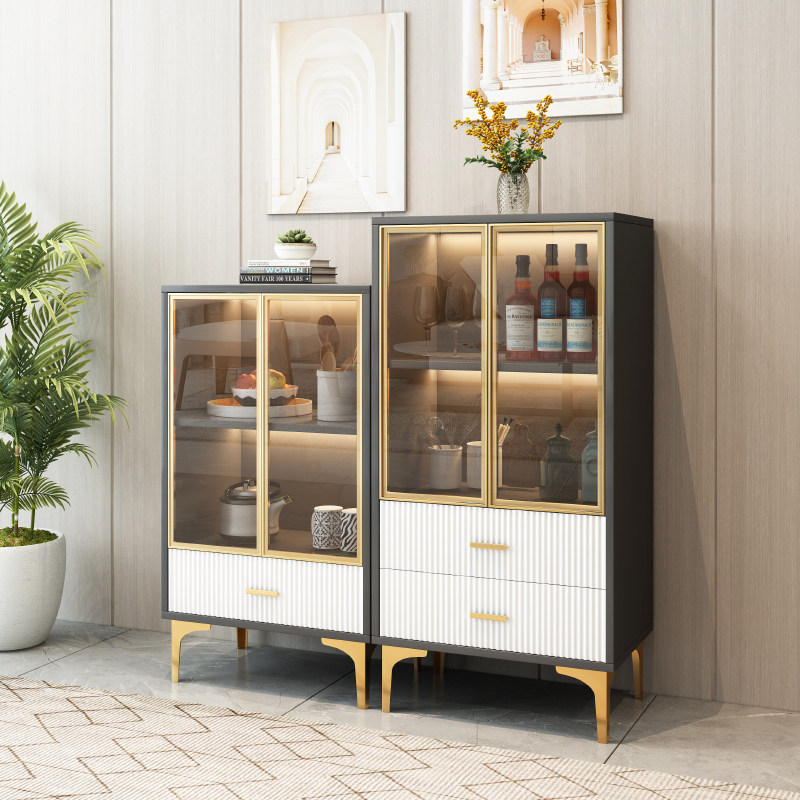 Light luxury living room dining cabinet simple small modern minimalist household storage tea cabinet kitchen wall storage cabinet