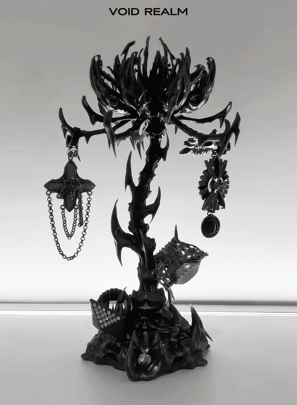 | Void Realm |   Snake Bone Flower Original Design Snake Bone Bana Flower Dark Wabi-Sabi Jewelry Storage Rack