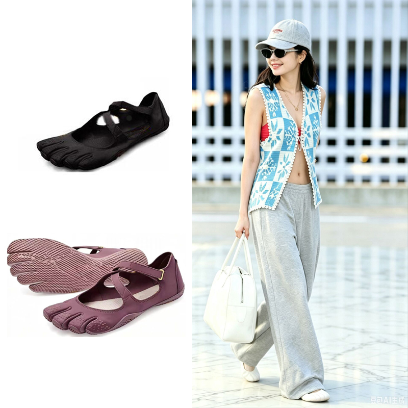 Jennie's Same Style Five-Toe Shoes for Women, Suitable for Fitness, Yoga, Pilates, Soft Sports, Dance, and Comprehensive Training, Suitable for Outdoor Wear