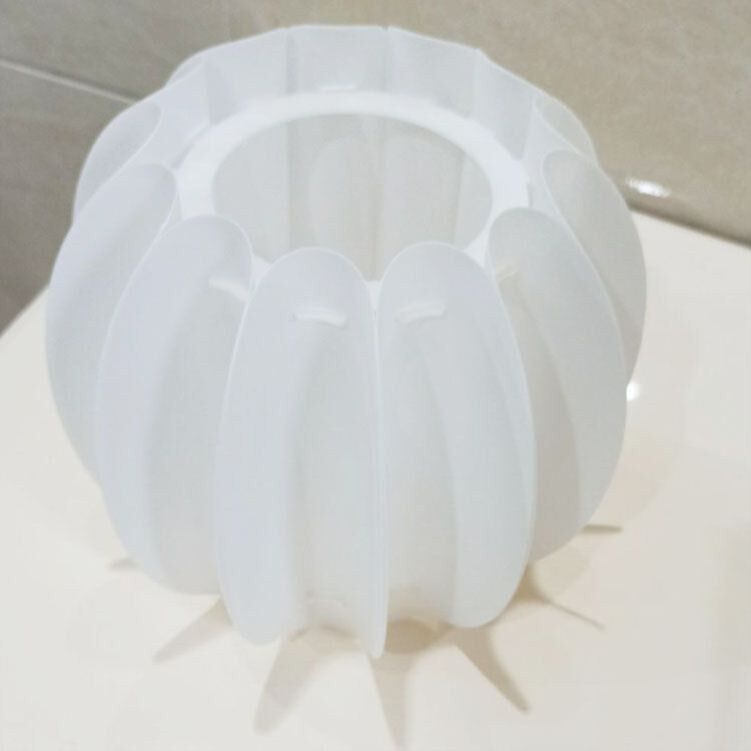 Lamp shade anti-glaring minimalist white lantern shell DIY accessories LED light bulb Creative small table lamp hanging lamp wall lamp plastic