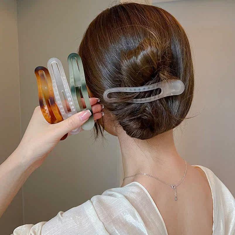 Short hot hair hairpin clip Delicate Big duckbill clip Horsetail Clip Temperament Hair Clip Rear head Clip Head Accessories Grip Clip