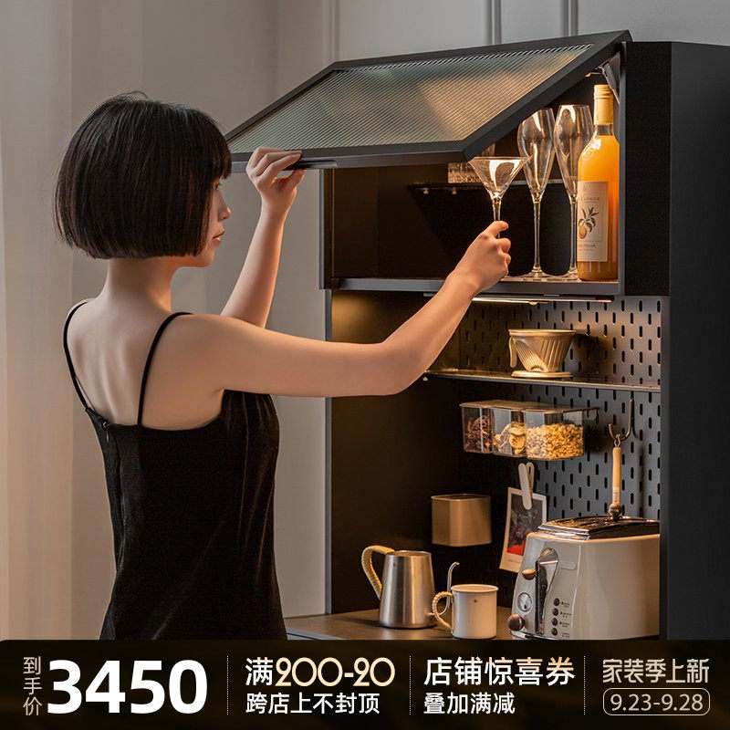 Dining cabinet light luxury tea cabinet tea table wine cabinet side cabinet living room slate cupboard kitchen modern storage cabinet