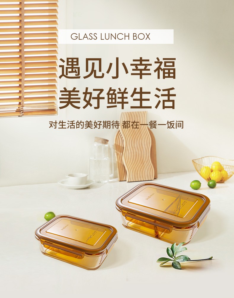 美国 康宁 snapware 耐热玻璃保鲜饭盒 500ml 图1