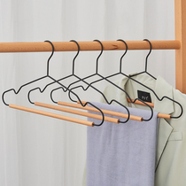 Frame clothes hanger No-mark clothes hangers Home clothes hangers white metal iron art wood clothes hanger ins wind Nordic