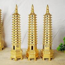 New metal crafts Wenchang Tower model ornaments electroplating fine workmanship pure copper Wenchang Tower 30cm 13 layers