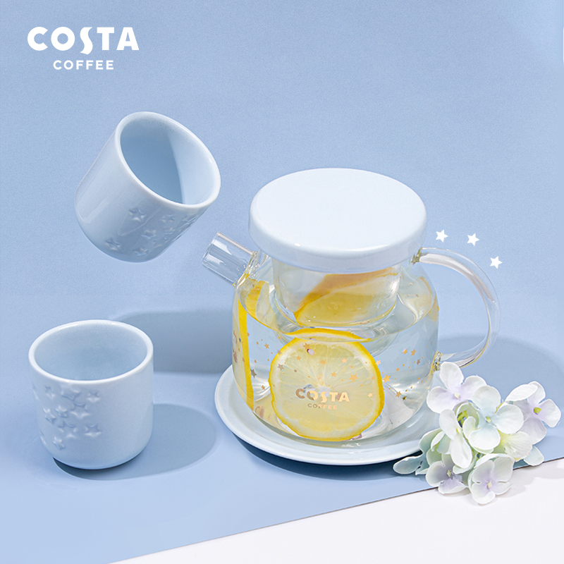 COSTA Glass Teapot Tea set High temperature office fruit tea pot English afternoon tea set