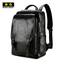 New Mens Double Shoulder Bag Casual College Student Bag Mens Version Trend Big Capacity Business Travel Backpack Cortex