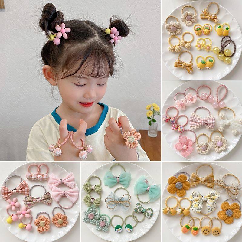 A 2-year-old female baby's hair-tied rubber band rubber band girl's head tie child does not hurt the hair head rope foreign style high quality