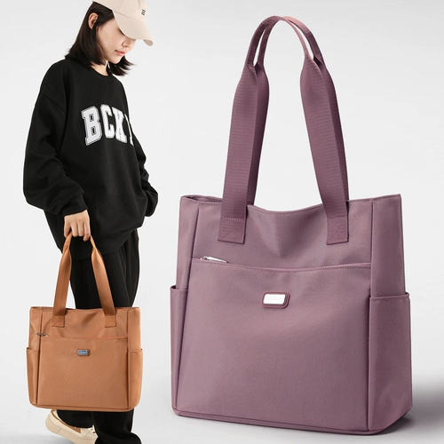 Модная универсальная вместительная и большая льняная сумка для выхода на улицу, сумка на одно плечо, шоппер, ткань оксфорд