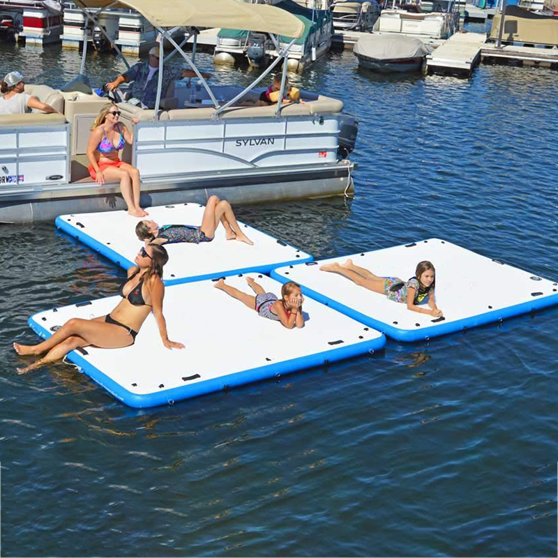 Inflatable floating platform floating carpet magic carpet fishing inflatable floating platform fishing boat yacht floating water platform factory direct supply