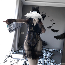 Sexy underwear pajamas Female sense transparent show uniform passion bed temptation tease free perspective hot small chest