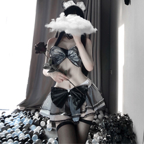 Sexy lingerie maid uniform temptation maid pajamas Passion suit Perspective transparent free large size female show