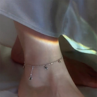 爱心流苏脚链女新款轻奢小众精致高级感星星脚环足链女2025新款潮