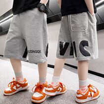 Boy pants summer style 2022 new CUHK child summer medium pants thin shorts Loose Pure Cotton Boy 50% Pants