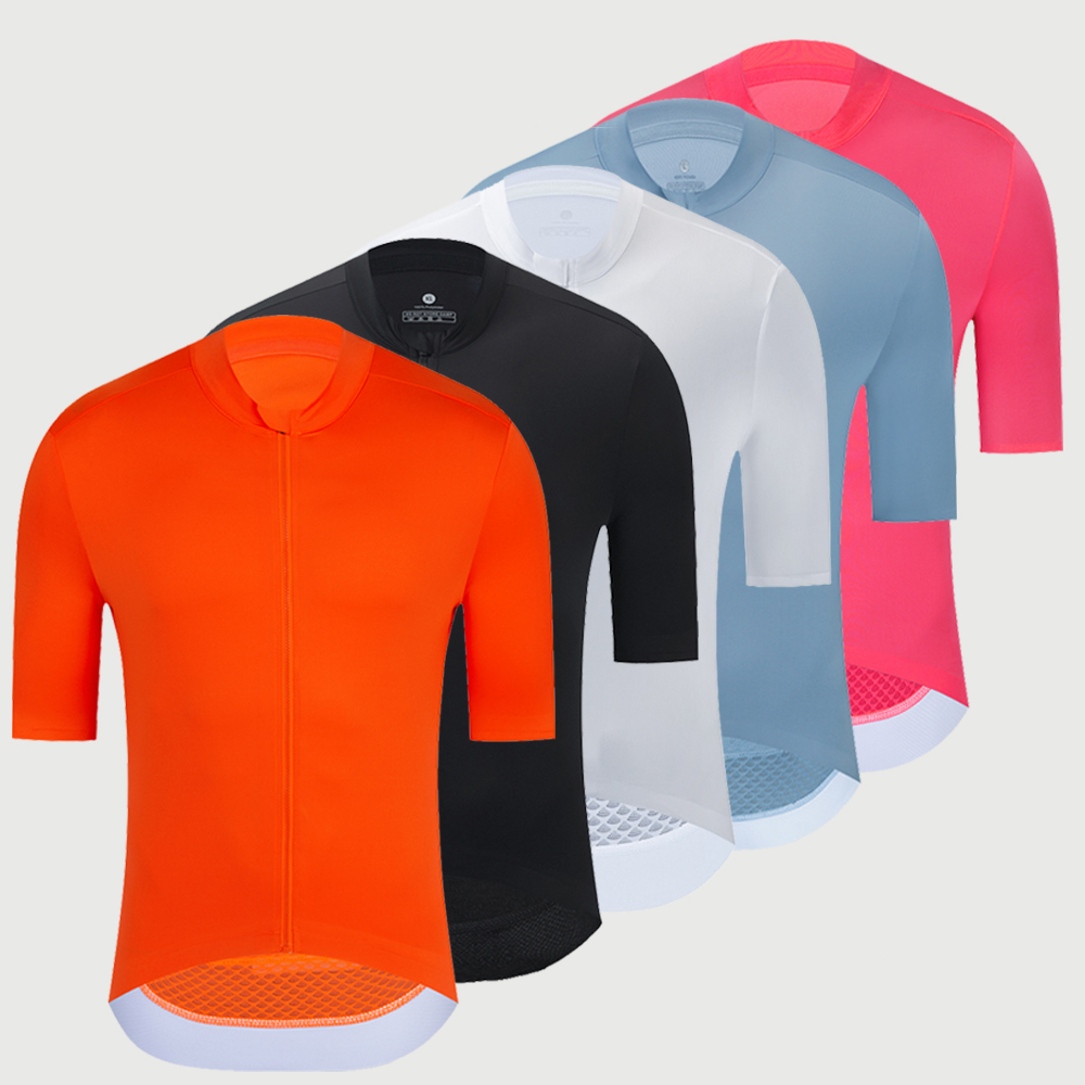 YKYWBIKE cycling clothing short-sleeved solid color breathable sweat-absorbing men's summer sports bicycle clothing road bike top