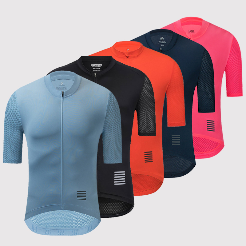 YKYWBIKE Summer men riding to wear black short sleeves blouses white large size cyclist Men's style bike clothes