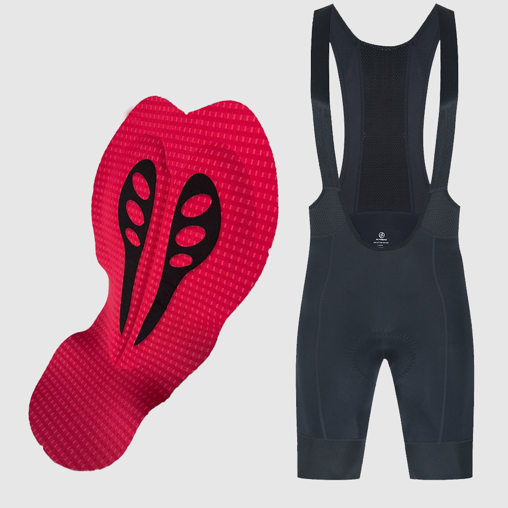 YKYWBIKE cycling overalls men's summer large size black breathable cushion quick-drying bicycle shorts men's