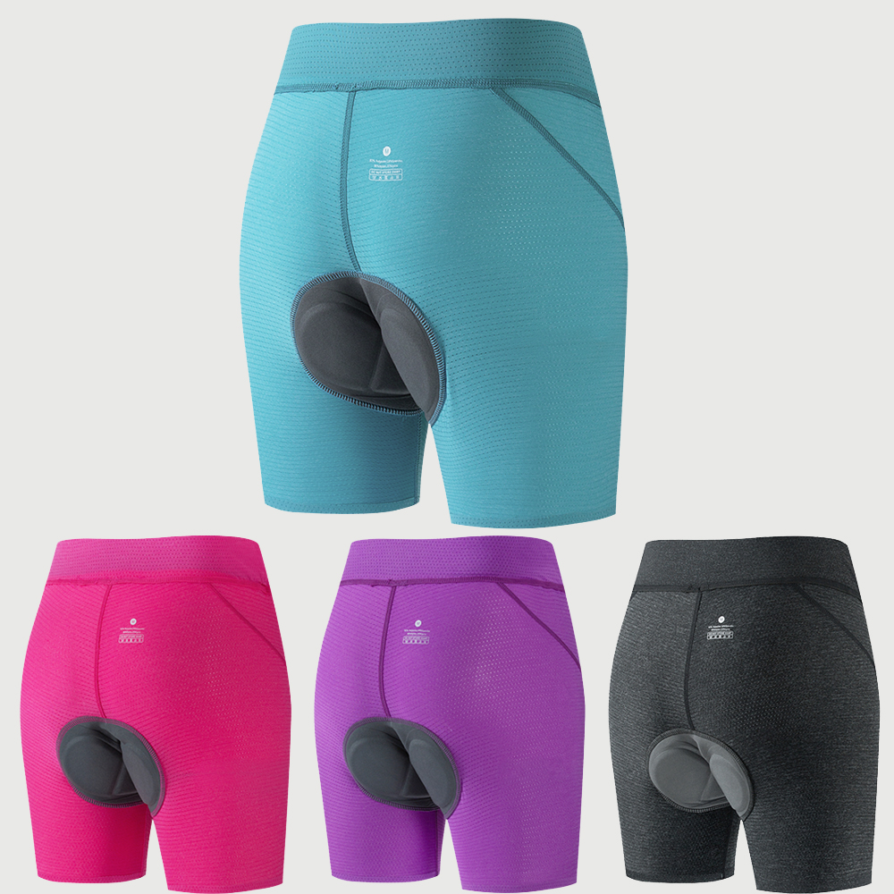 YKYWBIKE Cycling Underwear Women's Shorts Summer Sponge Silicone Pad Bicycle Pants Blue Perspiration Cycling Pants