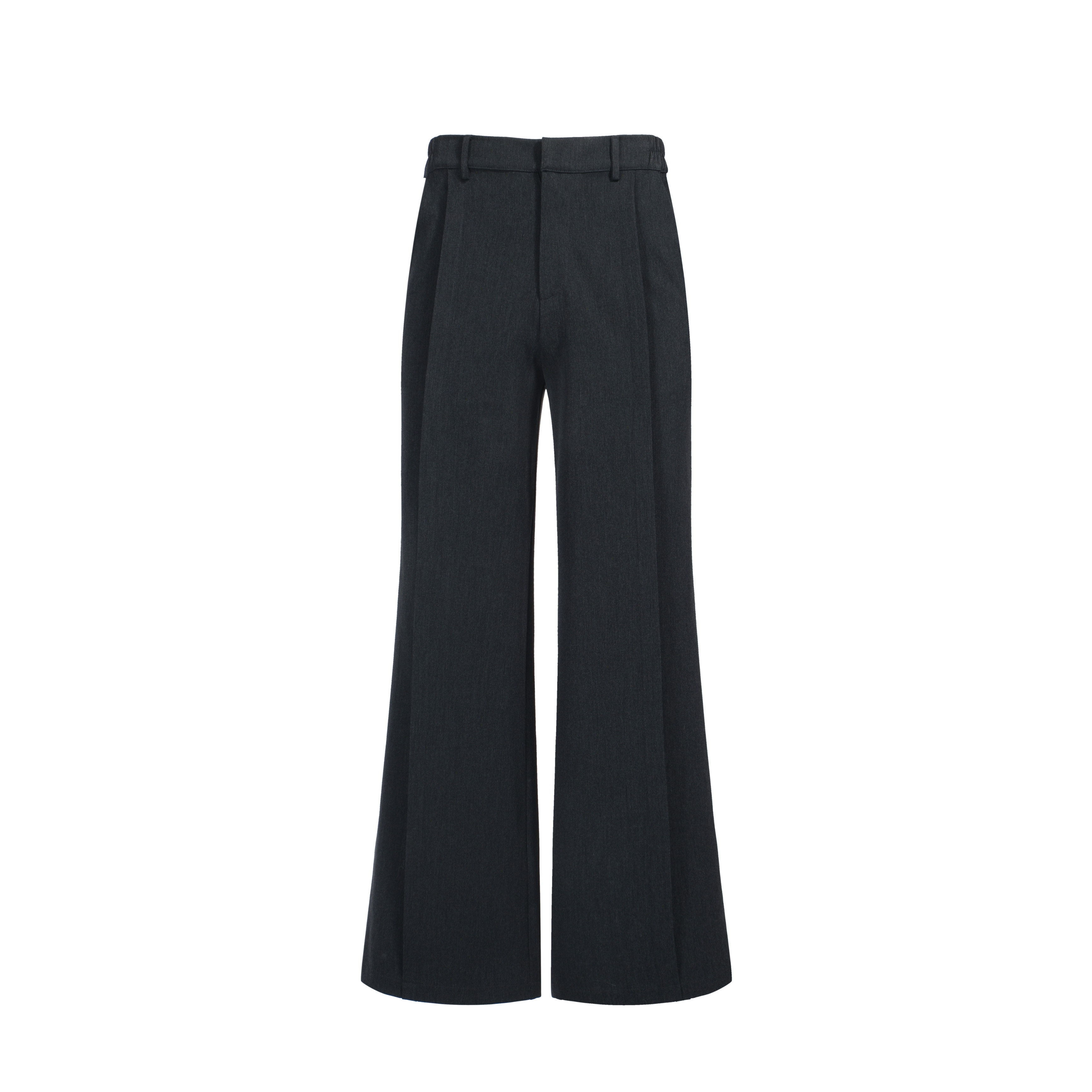 DERT advanced sensation commute solid cut quite sphincter and wide leg easy to handle microlasi pants long pants-Taobao