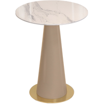 Fanluoshi natural marble art sofa side table villa sitting area table light luxury style designer small round table