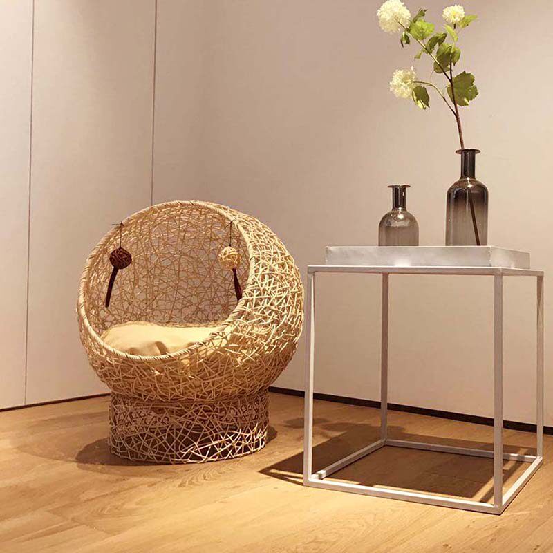 catsle cat keeper's castle rattan chic cat cohort all season universal pet nest cat house cat toy kitty villa can be detached