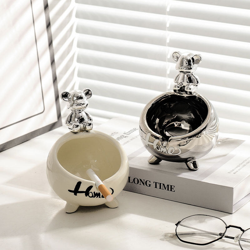 Nordic Ins Light Lavish Ceramic High Face Value Ashtrays Home Living Room Office Tide Personality Tabletop Containing box-Taobao