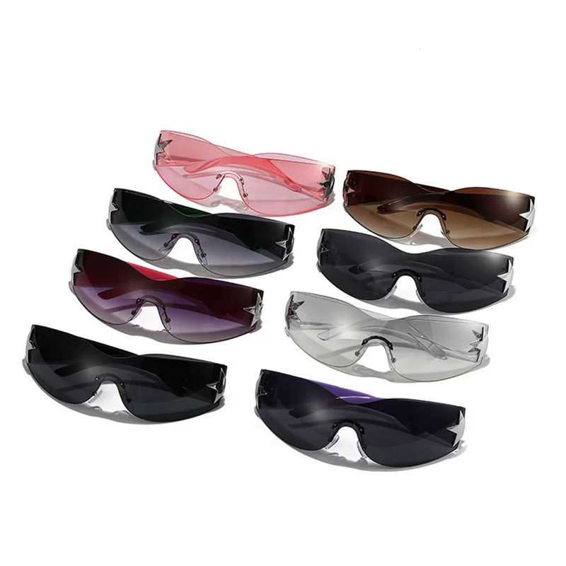 Очки солнцезащитные PUNK One Piece SUNGLASSES GOGGLE New Y2K Luxury Brand Sun GL