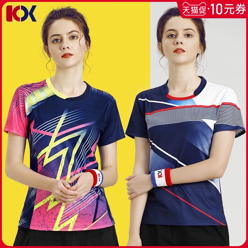 Women's badminton suit top sports quick-drying net breathable table tennis suit Tennis suit team custom activity T-shirt