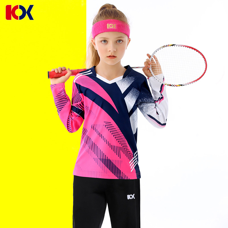 Children's badminton clothes training clothes group sports tennis clothes children table tennis clothes short sleeve shorts activities dance clothes