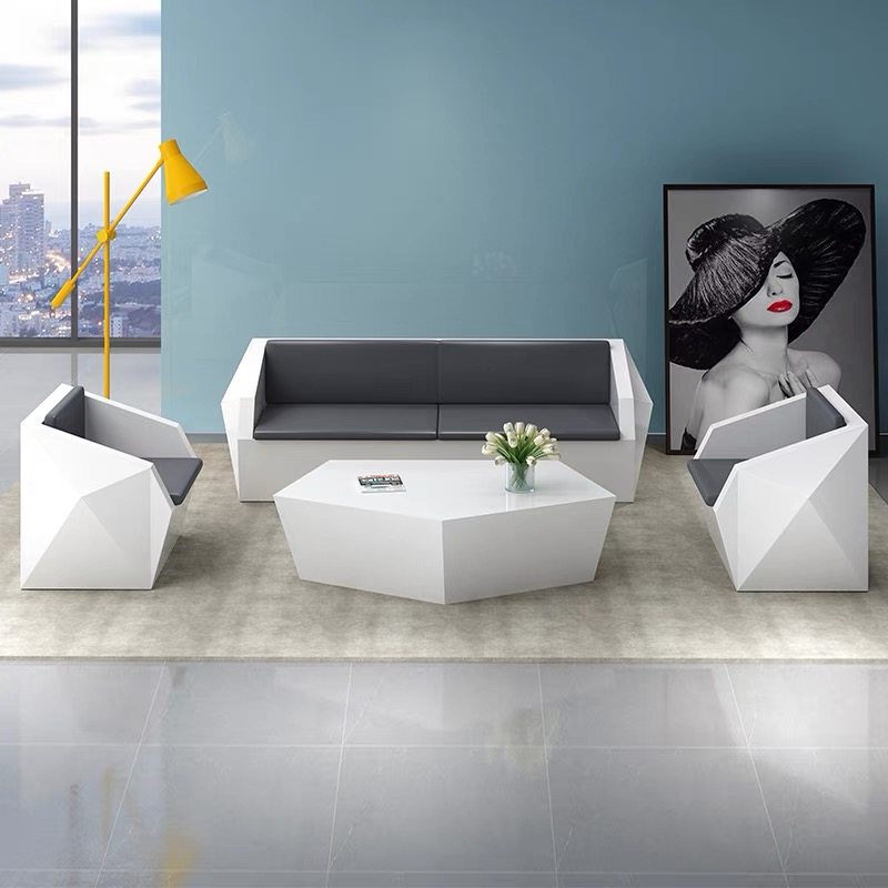 Office Sofa Tea Table Combination Suit Reception room Guest Office Relax Area Brief Modern Business Customizable