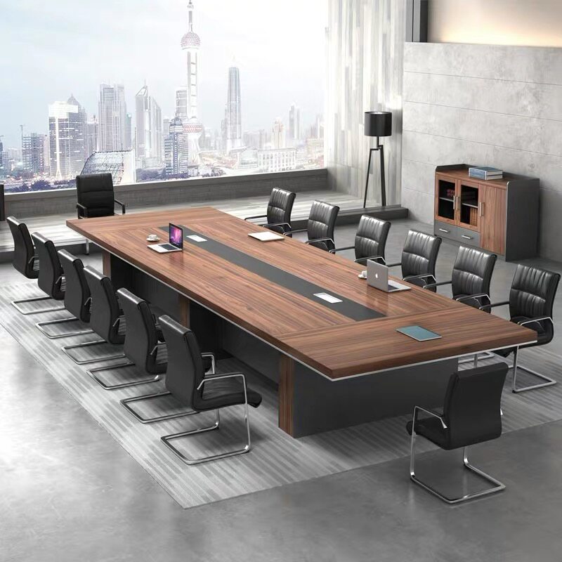 Conference table simple modern long training table large and small seating area reception office table and chair combination workbench