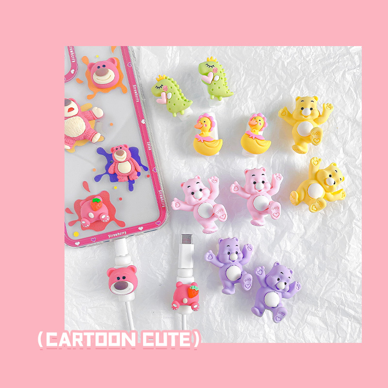 Apple 12 data line protective sleeve iphone11pro mobile phone charger protection head Huawei p30mate40pro charging line quick charge special nova8 cute cartoon proof