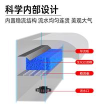 Anhui plus monochrome lights stainless steel waterfall outlet courtyard landscaping water curtain wall flow sink water feature wall water curtain flow