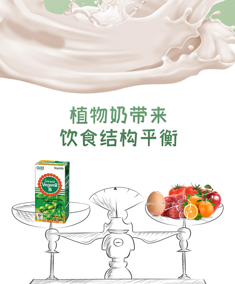 韩国进口 Vegemil 豆乳植物奶蛋白饮料 190ml*16盒 图9