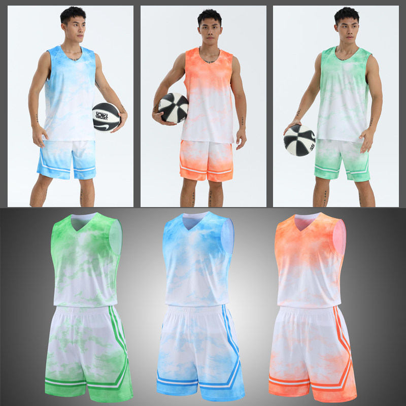 The Men's New Basketball Game Team Suit Breathable Speed Dry Basketball Vest Student Basketball Team Wear Sleeveless Basketball Sportswear