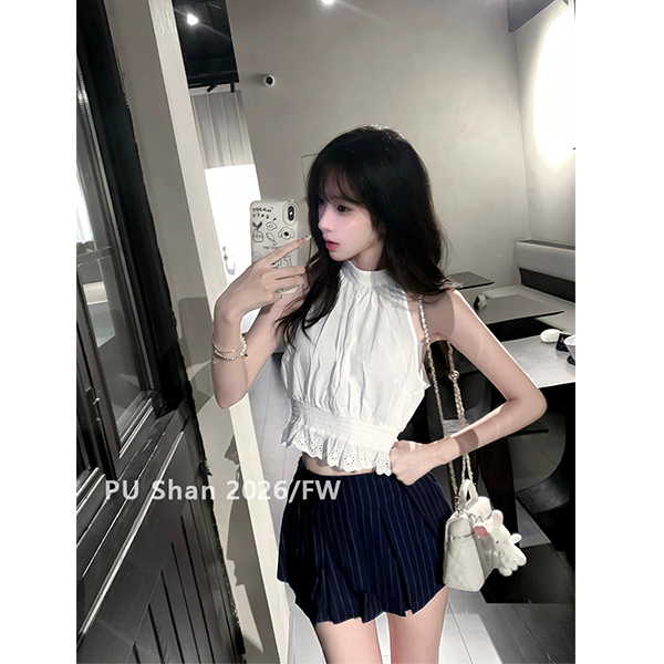 Pushan2026 Super Stylish and Gentle Ladylike Halter Neck Dress for Summer Wear with a Miu Miu Vibe Set