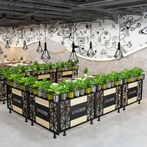 Bar Aisle Decoration Fence Short Partition Flower Shelf Iron Art Restaurant Shelve Guardrail Partition Hotel Flower Racks Half Cut