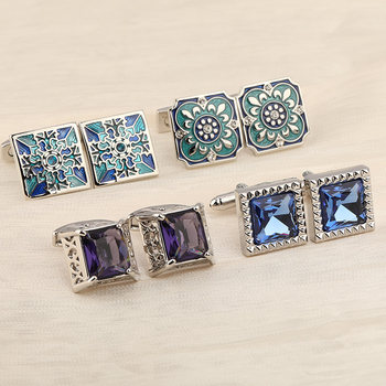 High-End French-Style Shirt Men's Cufflinks, Business Cuff Studs, Shirt Buttons, Cuff Buttons for Men and Women, Gift Box Set