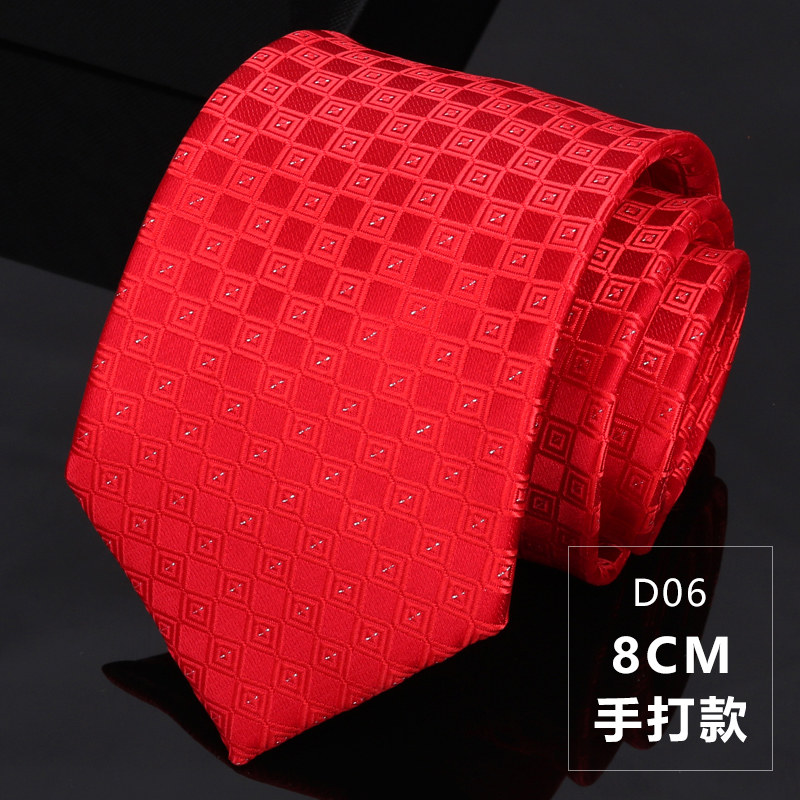 Red Tie for Men, Formal Fashion Burgundy Men's Tie for Wedding, Groom, Light Luxury Korean Style Trendy Suit Hand-Tied