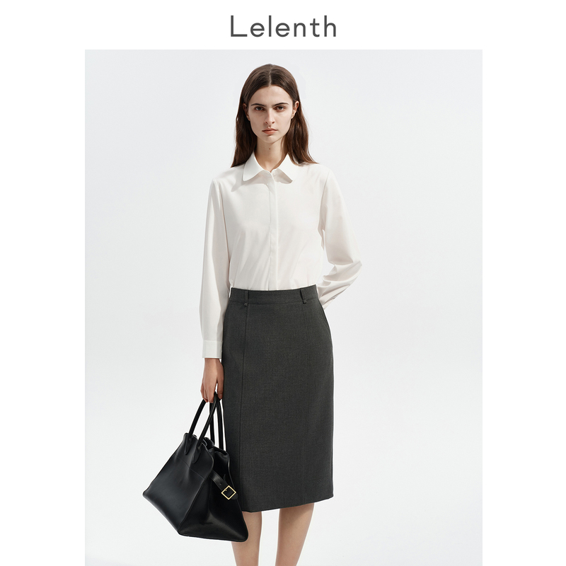 Lelenth Doll Collar White Shirt Women's Modal Breathable Professional Formal Public Examination Long-Sleeved Shirt Suit Lelenth Doll Collar White Shirt Women's Modal Breathable Professional Formal Public Examination Long-Sleeved Shirt Suit