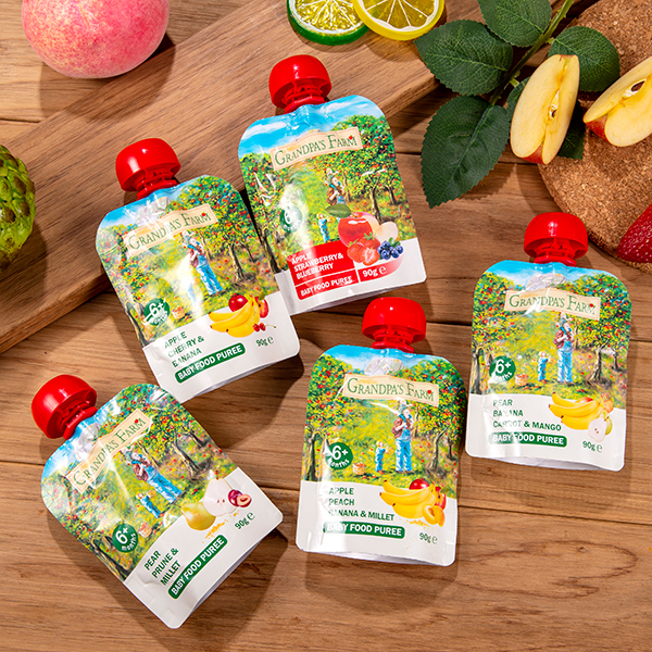 Grandpa's Farm Apple Peach Cimei Plum Cherry Mixed Fruit Clay Europe Original Imported Nutrient Juice Clay 90g bags